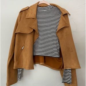 Striped Crop Top Long Sleeve Top